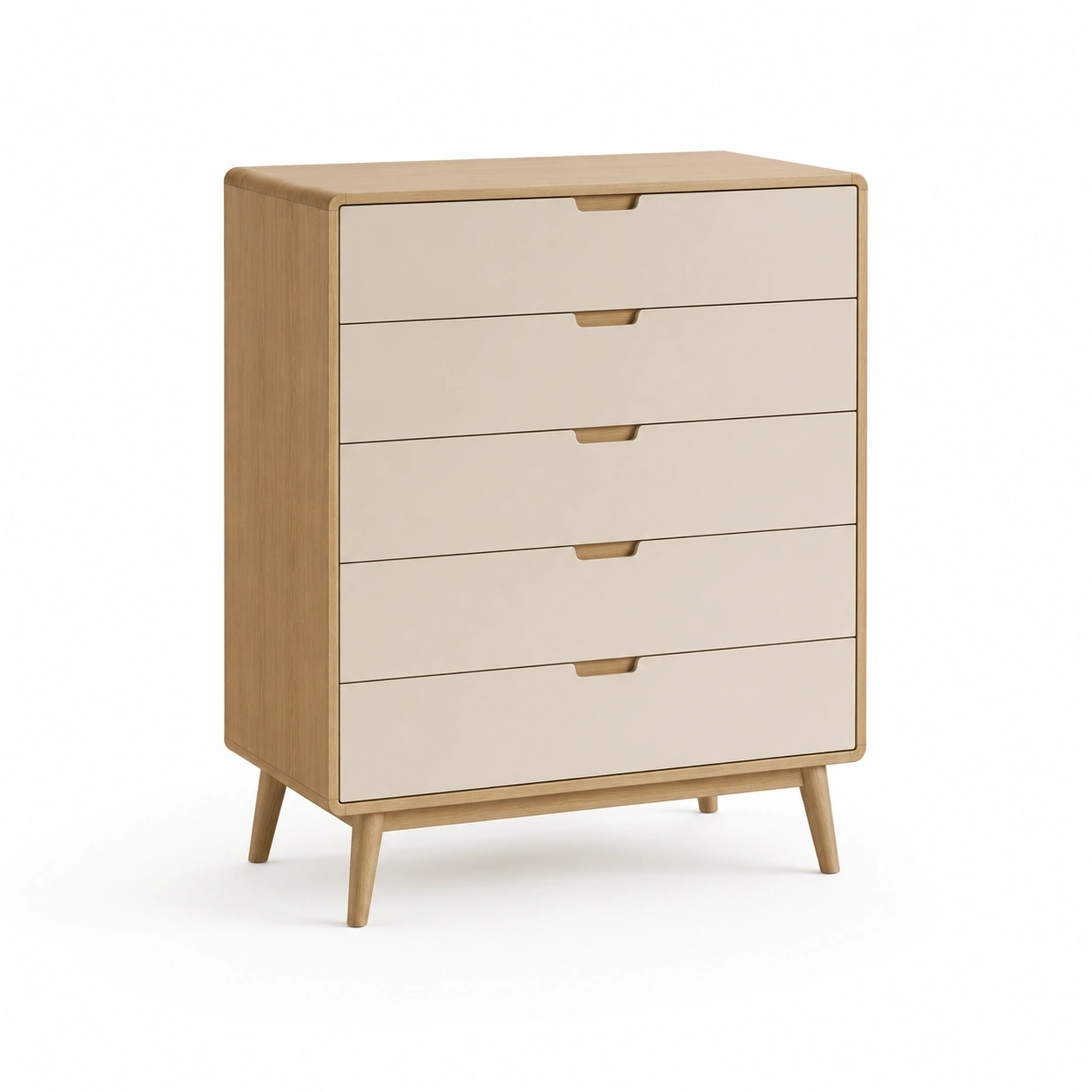 Skandinavische Kommode-Beige Natur-LuxeSelvia